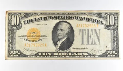 1928 $10 Gold Certificate Yellow Seal *1691