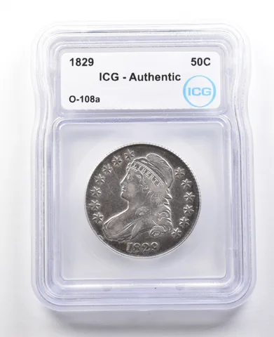 1829 Capped Bust Half Dollar O-108a Authentic ICG *2968