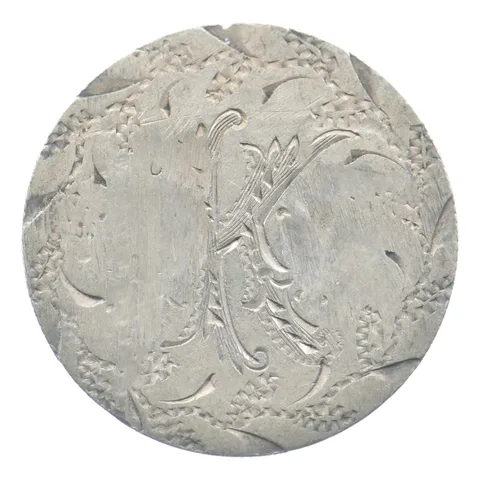 1877 Seated Liberty Dime Love Token Victorian K *5503