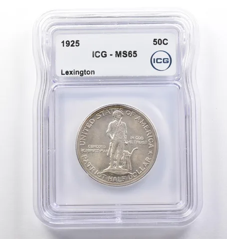 1925 Lexington Commemorative Half Dollar MS65 ICG *0085