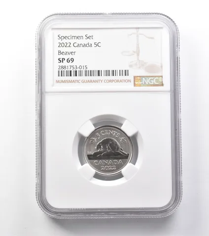 2022 Canada 5 Cents Specimen Set Beaver SP69 NGC a9911