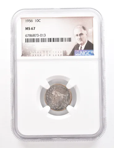 1956 Roosevelt Dime MS67 NGC Beautiful Tone *3410