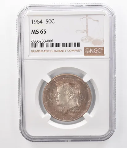 1964 Kennedy Half Dollar MS65 NGC Beautifully Toned a8631