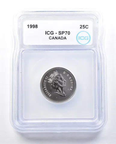 1998 Canada 25 Cents SP70 ICG a8988