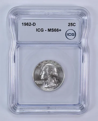 1962-D Washington Quarter MS66+ ICG