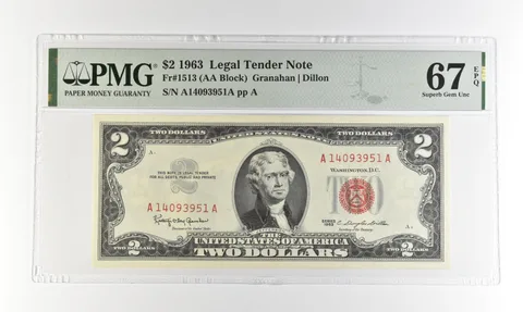 1963 $2 Legal Tender Red Seal Fr#1513 Superb Gem Unc 67 EPQ PMG a4520