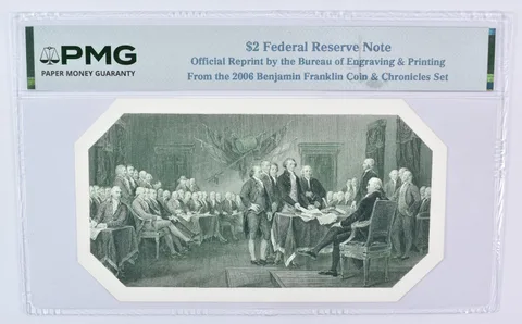 2006 $2 FRN BEP From Benjamin Franklin Coin & Chronicles Set PMG