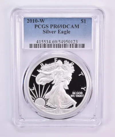 2010-W American Silver Eagle PR69 DCAM PCGS Blue Label