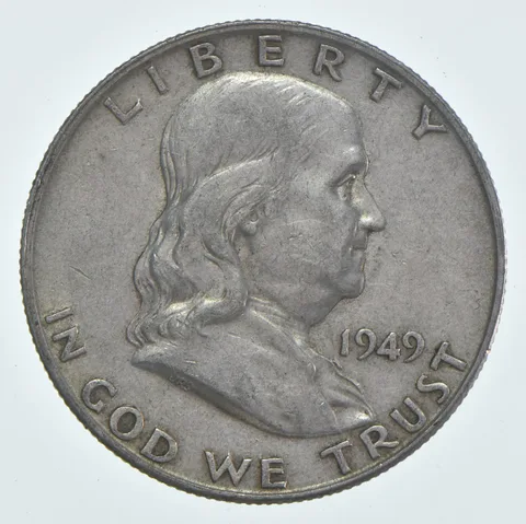 1949-D Franklin Half Dollar Circulated 90% Silver (1pc)