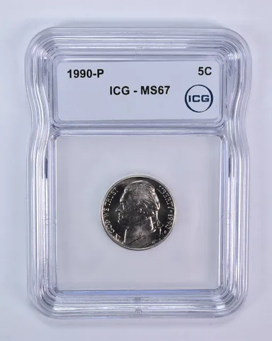 1990-P Jefferson Nickel MS67 ICG