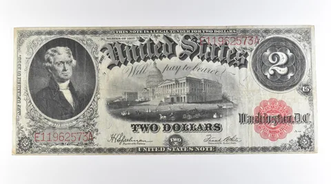 1917 $2 Legal Tender Large Note Red Seal FR#60 a0576