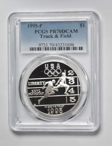 1995-P Olympics - Track and Field Commemorative $1 PR70 PCGS Blue Label