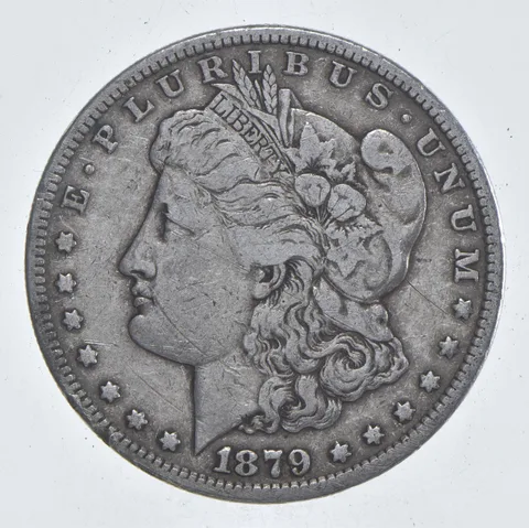 Early - 1879-S Morgan Silver Dollar - 90% US Coin *925