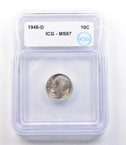 1946-D Roosevelt Dime MS67 ICG *1901