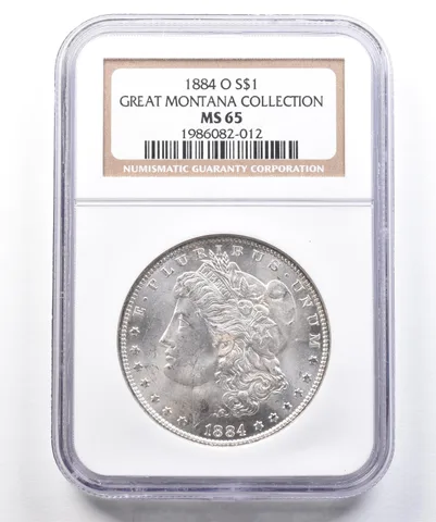 1884-O Morgan Silver Dollar Great Montana Collection MS65 NGC *1756