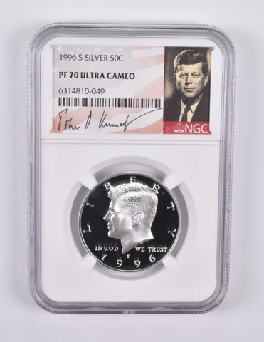 1996-S Kennedy Half Dollar Silver PF70 UCam NGC Special Label
