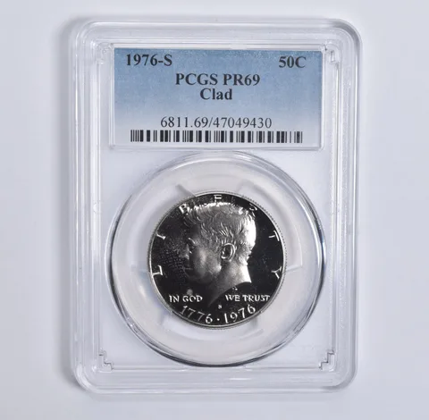 1976-S Kennedy Half Dollar CLAD PR69 PCGS Blue Lbl