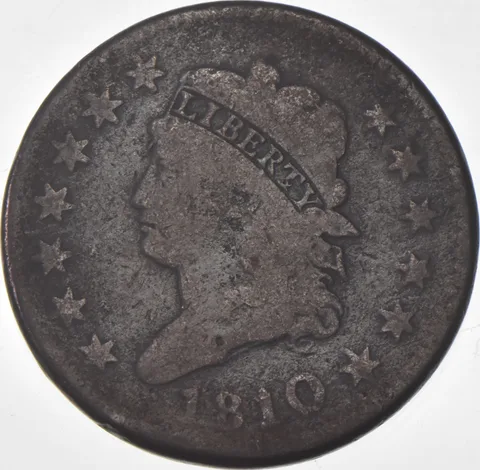 1810 Classic Head Large Cent a9384