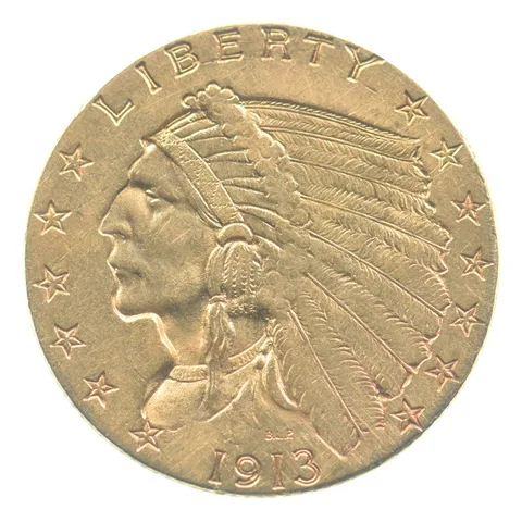 1913 $2.50 Indian Head Gold Quarter Eagle *4778