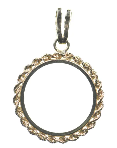 20mm 1.9g Gold Bezel 14k 1/4 Oz Canadian Maple Leaf Coin *2809