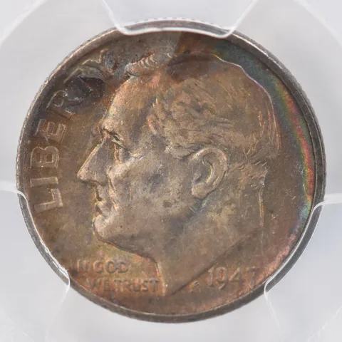 1947-S Roosevelt Dime XF45 PCGS Beautiful Tone *0762