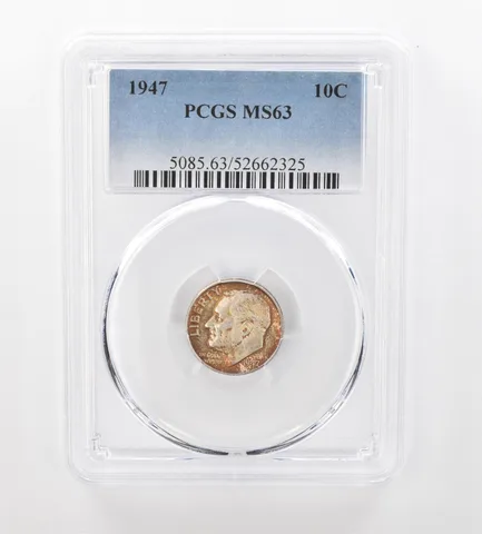 1947 Roosevelt Dime MS63 PCGS Beautiful Tone a1027
