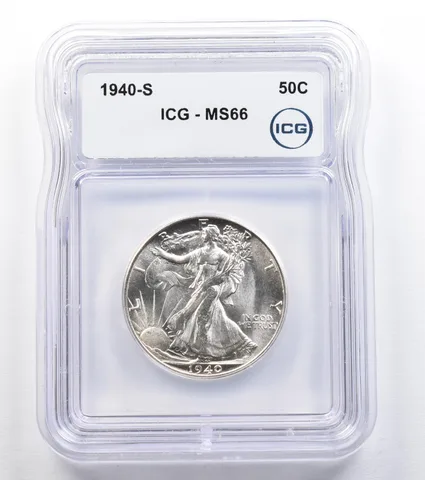 1940-S Walking Liberty Half Dollar MS66 ICG *9589