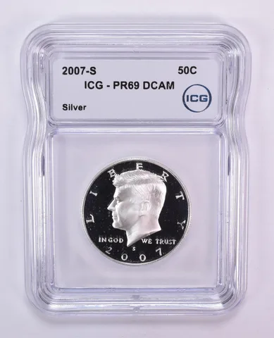 2007-S Kennedy Half Dollar Silver PR69 DCAM ICG