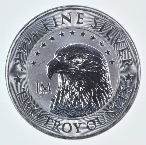 2 Troy Oz Silver Round JM Bullion