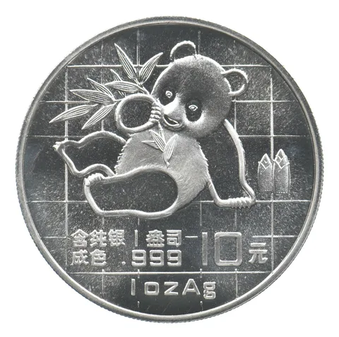 1989 China 10 Yuan Silver Panda 1 Oz Silver a7584