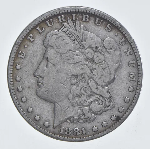 Early - 1881 Morgan Silver Dollar - 90% US Coin *757