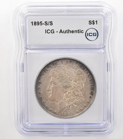 1895-S/S Morgan Silver Dollar Authentic ICG Beautiful Tone *9118