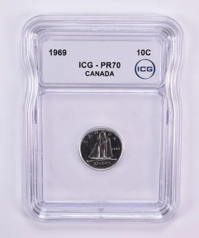 1969 Canada 10 Cents PR70 ICG