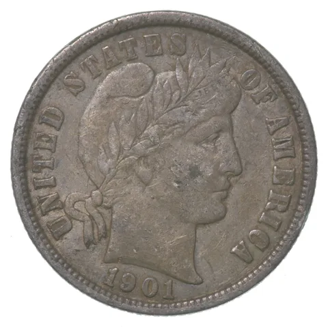 1901 Barber Dime a6208
