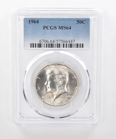 1964 Kennedy Half Dollar MS64 PCGS Beautiful Tone Reverse a1388
