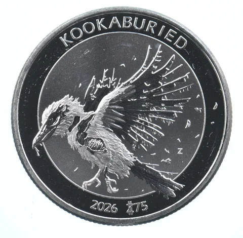 VINTAGE Art Bar/Round 2026 Zombucks Kookaburied 1 Oz. .999 Silver 1 T Ounce *914