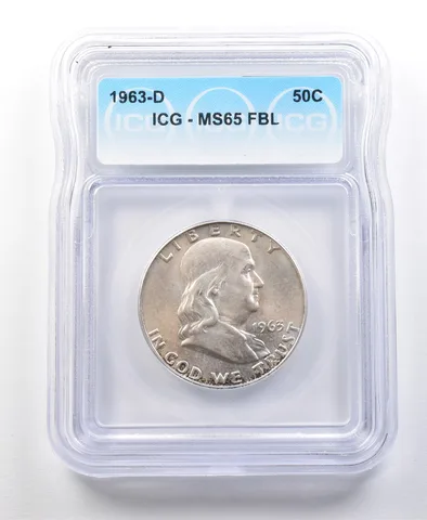 1963-D Franklin Half Dollar MS65 FBL ICG *0055