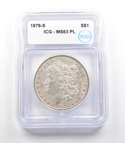 1878-S Morgan Silver Dollar MS63 PL ICG *2452