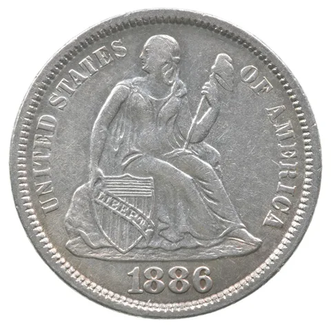1886 Seated Liberty Dime *7292