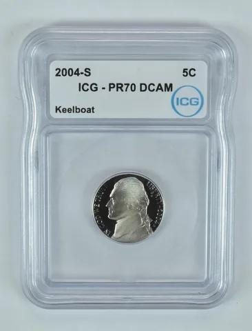 2004-S Jefferson Nickel Keelboat PR70 DCAM ICG