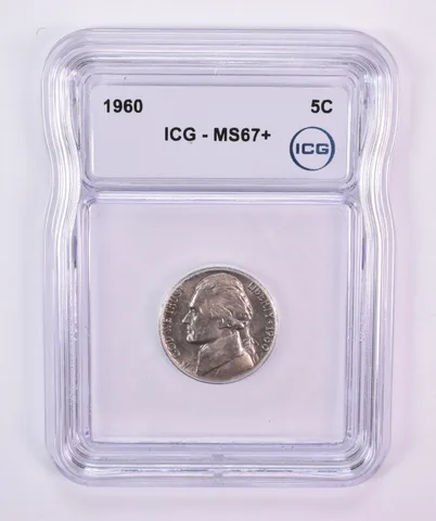 1960 Jefferson Nickel MS67+ ICG