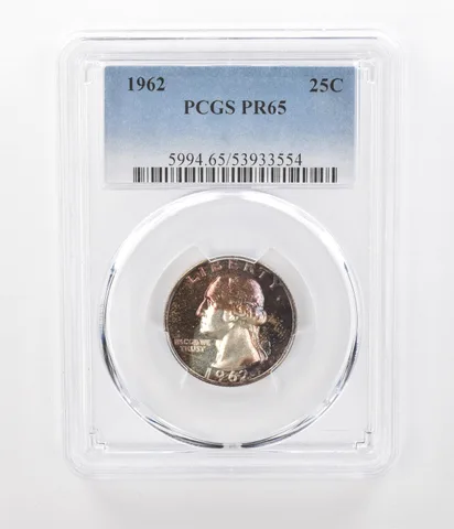 1962 Washington Quarter PR65 PCGS Beautiful Tone a1104