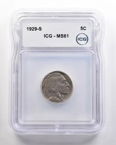 1929-S Indian Head Buffalo Nickel MS61 ICG *4429