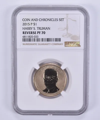 2015-P Harry S Truman $1 Coin and Chronicles Reverse Proof PF70 NGC