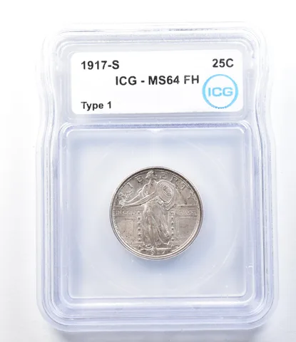 1917-S Standing Liberty Quarter Type 1 MS64 FH ICG *8825