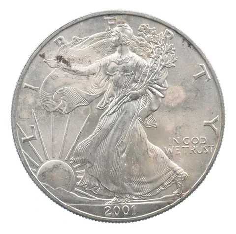 Better Date 2001 American Silver Eagle 1 Troy Oz .999 Fine Silver *596