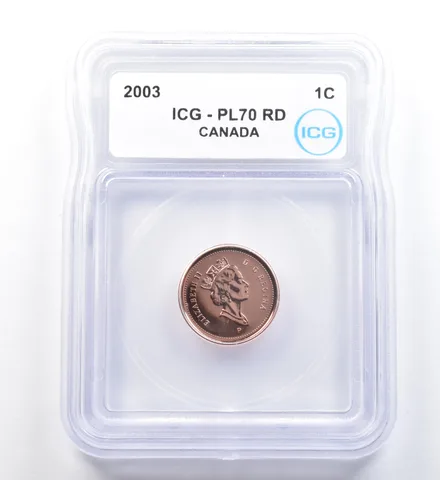 2003 Canada 1 Cent PL70 RD ICG *1141
