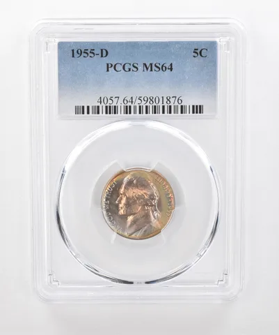 1955-D Jefferson Nickel MS64 PCGS Beautiful Tone *1588