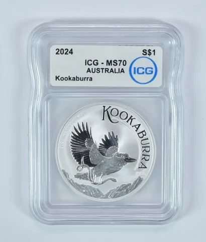 2024 Australia 1 Dollar Silver Kookaburra MS70 ICG