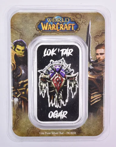 1 Oz Silver Bar World Of Warcraft For The Horde